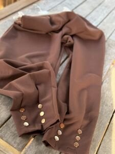 Paça detaylı A.akay beli lastikli kumaş pantolon kahve