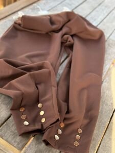 Paça detaylı A.akay beli lastikli kumaş pantolon kahve