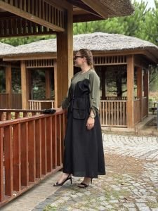 Lesa Tasarım elbise Haki