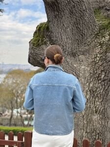 Orjinal marka varak mavi kot ceket