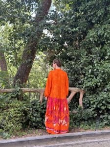 Dilara Viskon Katleya Elbise turuncu