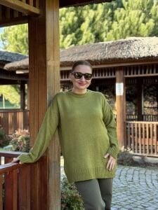 Yumoş kazak yağyeşili