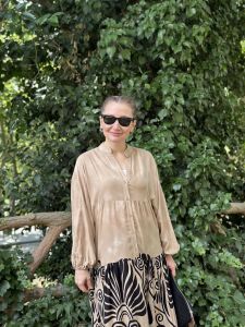 Dilara Viskon Katleya Elbise bej