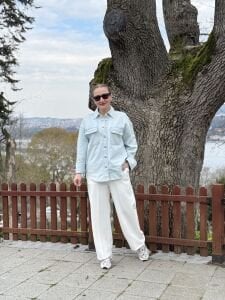 Orjinal River kot gömlek açık mavi