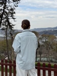 Orjinal River kot gömlek açık mavi