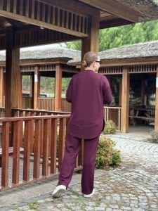 Ayışığı Oysho takım Mürdüm