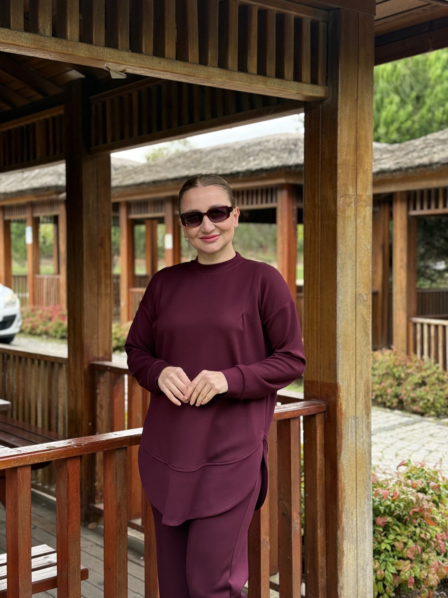 Ayışığı Oysho takım Mürdüm