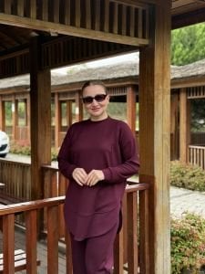 Ayışığı Oysho takım Mürdüm