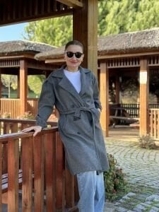 Kemerli Kaşe Kaban Antrasit