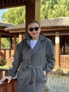 Kemerli Kaşe Kaban Antrasit