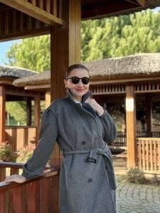 Kemerli Kaşe Kaban Antrasit