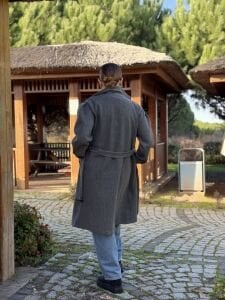 Kemerli Kaşe Kaban Antrasit