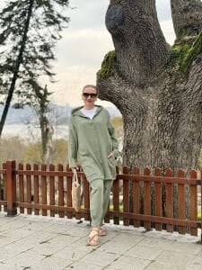 A.akay 7157 Müslin-Keten Takım Haki