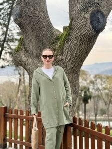 A.akay 7157 Müslin-Keten Takım Haki