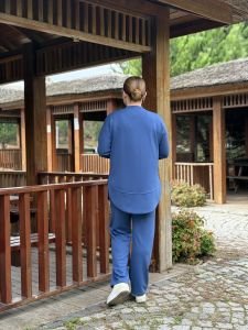 Ayışığı Oysho takım indigo