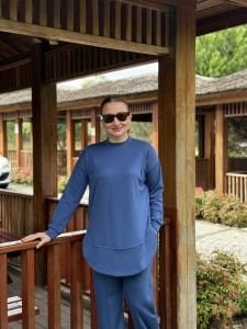 Ayışığı Oysho takım indigo