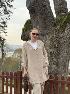 A.akay 7157 Müslin-Keten Takım Taş