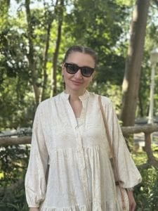 Premium pamuk keten katleya işlemeli