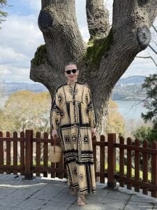 siyah-bej katleya pamuk 577