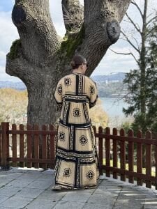 siyah-bej katleya pamuk 577