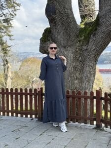 Hera Etek ucu fırfır elbise laci