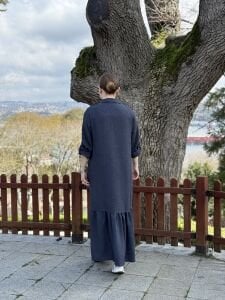 Hera Etek ucu fırfır elbise laci