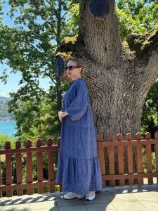 Polo Brode Patlı tensel elbise indigo