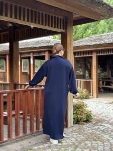 Lacivert Yarım FERMUARLI OYSHO ELBİSE