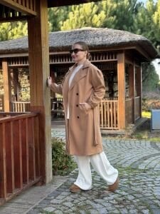 Kemerli Kaşe Kaban Camel