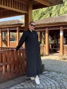 Melin cepli Kot elbise antrasit