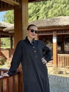 Melin cepli Kot elbise antrasit