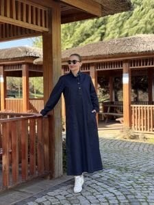 Melin cepli Kot elbise lacivert