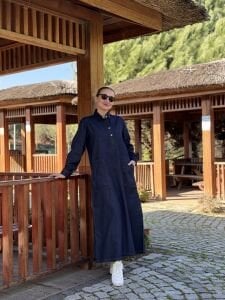 Melin cepli Kot elbise lacivert