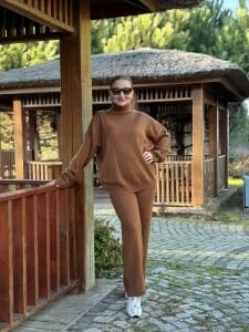 Taba triko takım balıkçı yaka