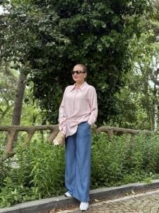 A.akay Luna tensel Denim pantolon Mavi