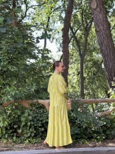 Yağ Yeşili Defne Varaklı Viskon katleya