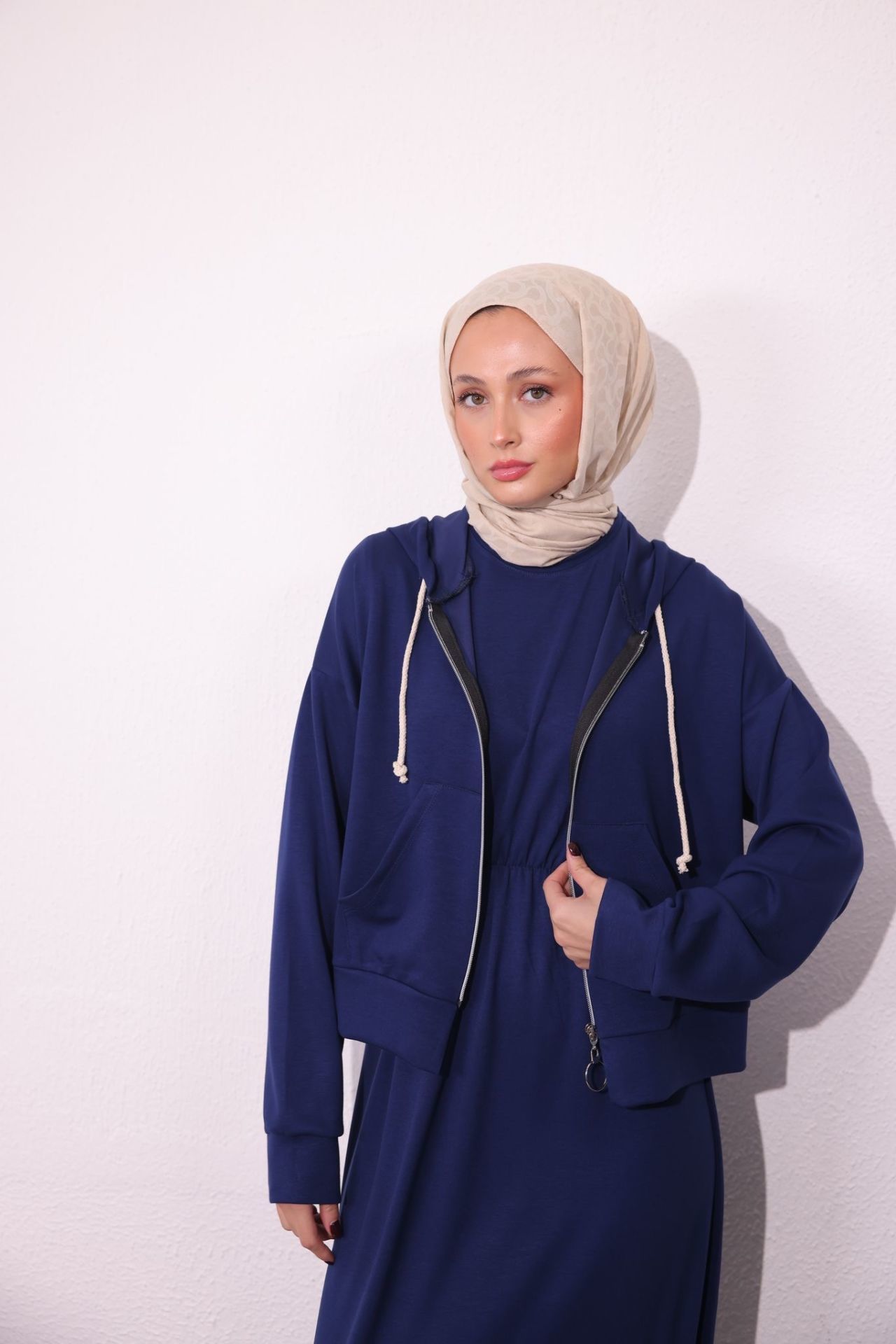 Kanguru cep Oysho Elbise 2 li takım Lacivert