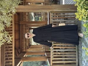 Viskon düz katleya elbise siyah