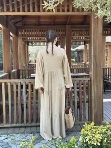 Viskon düz katleya elbise taş