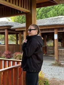 Kapüşonlu sweat detaylı Z.R Orijinal MONT siyah