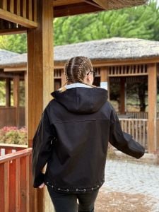 Kapüşonlu sweat detaylı Z.R Orijinal MONT siyah