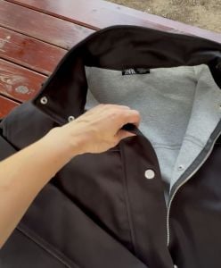 Kapüşonlu sweat detaylı Z.R Orijinal MONT siyah