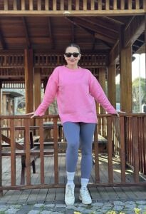 Yumoş kazak şeker pembe