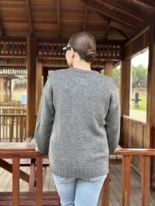 Kalp yumoş kazak gri