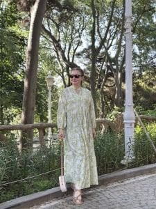 Gülce modal katleya elbise yeşil