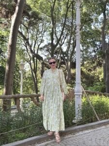 Gülce modal katleya elbise yeşil