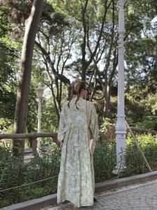 Gülce modal katleya elbise yeşil