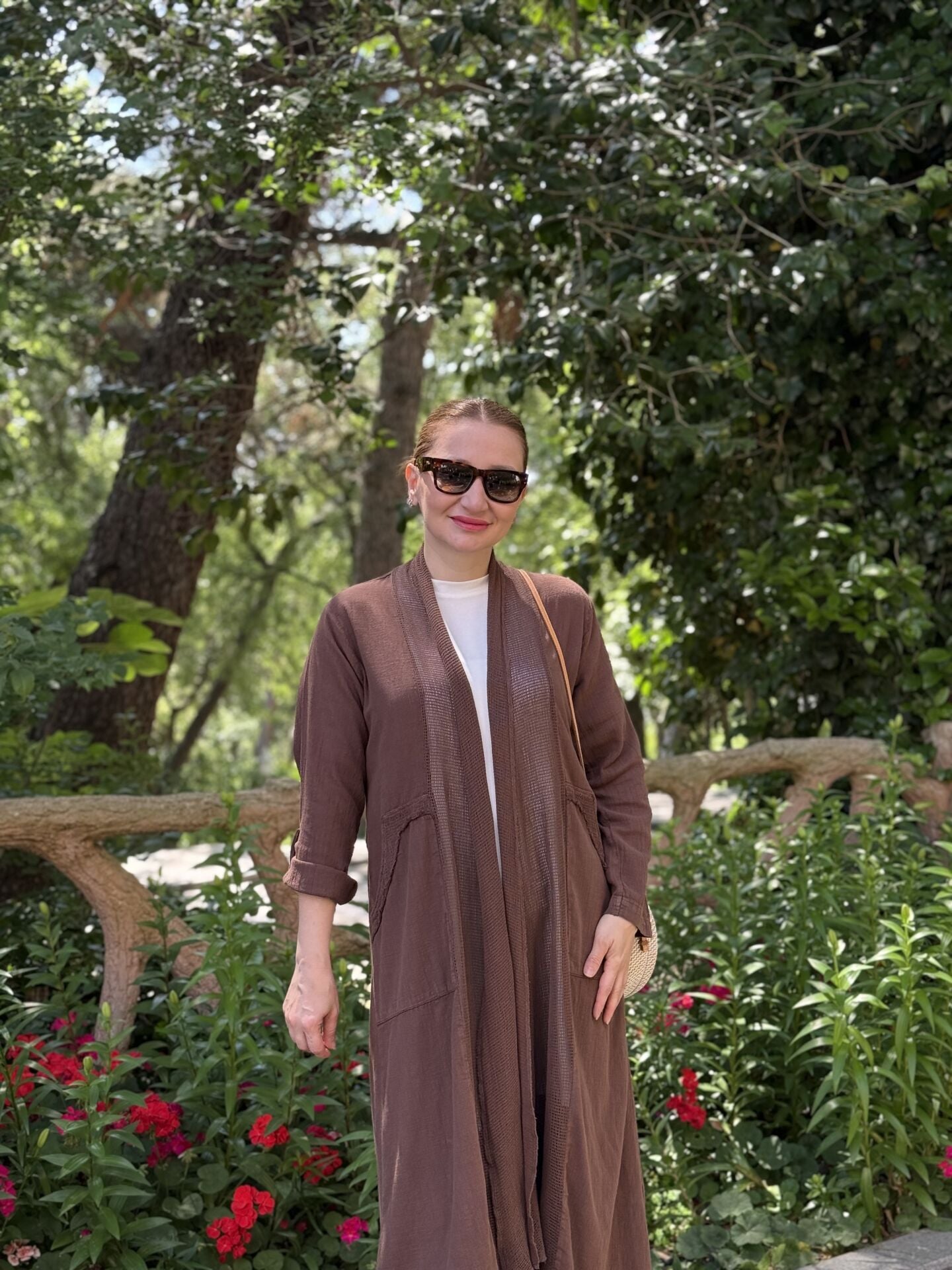 A.akay Kimono Keten Takım Kahve