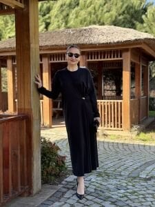 A.akay İpek Oysho Tokalı elbise Siyah