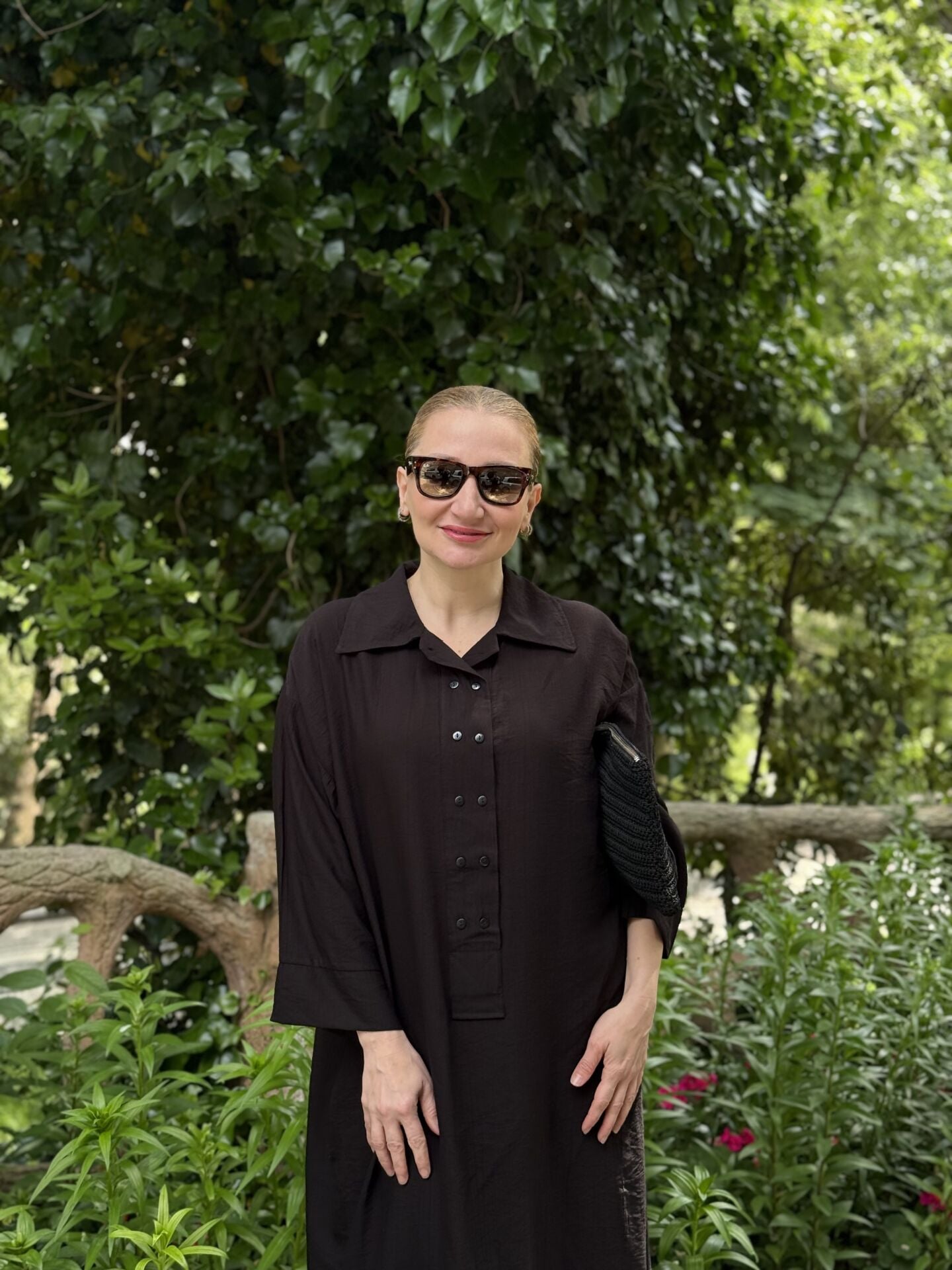 Çilek Pamuk tensel elbise siyah